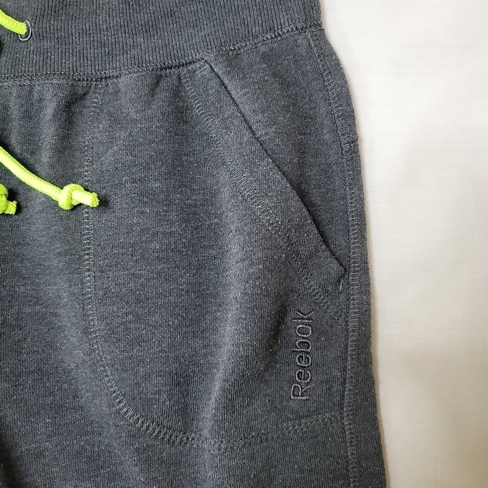 Reebok Drawstring Dark Gray Mid-rise Joggers W/Pockets Women's Size XS - Picture 8 of 13